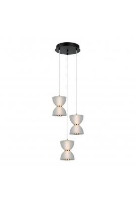Obrázok pre Italux Tica PND-83949-3-BK závesné svietidlo LED 22W 950lm 3000K