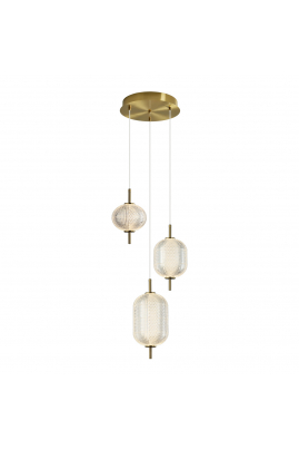 Obrázok pre Italux Corado PND-81438-3-GD závesné svietidlo LED 23W 2104lm 3000K