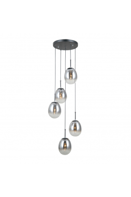 Obrázok pre Italux Meolo PND-40825-5-BK závesné svietidlo 5xE14, max. LED 5W