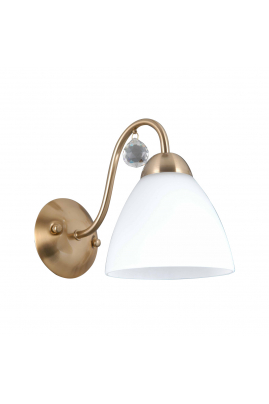 Obrázok pre Italux Lugano WL-5643-1-HBR nástenné svietidlo 1xE27 40W mosadz