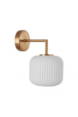 Obrázok pre Italux Fosse WL-408817-1-HBR-WH nástenné svietidlo 1xE27 40W zlatá