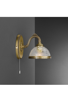 Nástenné svietidlo Reccagni Angelo A.6202/1 6202 mosadzné štýlové nástenné svietidlo 1XE27 60W Obrázok pre Nástenné svietidlo Reccagni Angelo A.6202/1 6202 mosadzné štýlové nástenné svietidlo 1XE27 60W