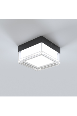 Obrázok pre Italux Nefis PLF-53628-BK stropné svietidlo LED 9W 960lm 2800K/4000K/6000K IP65