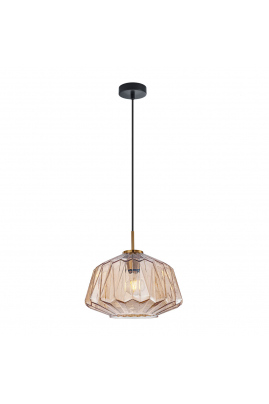 Obrázok pre Italux Antita PND-3644-1-BRO-AMB závesné svietidlo 1xE27 40W jantárové sklo