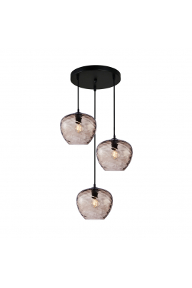 Obrázok pre Italux Bresco PND-3033-3A-BK-CF závesné svietidlo 3xE27 40W