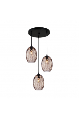 Obrázok pre Italux Novala PND-3031-3A-BK-CF závesné svietidlo 3xE27 40W