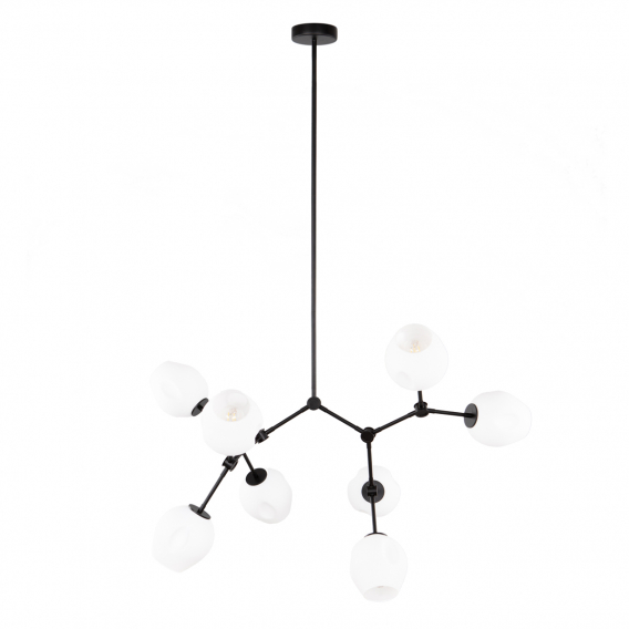 Obrázok pre Italux Ferral PND-75075-8-BK-WG závesné svietidlo E27 8x60W