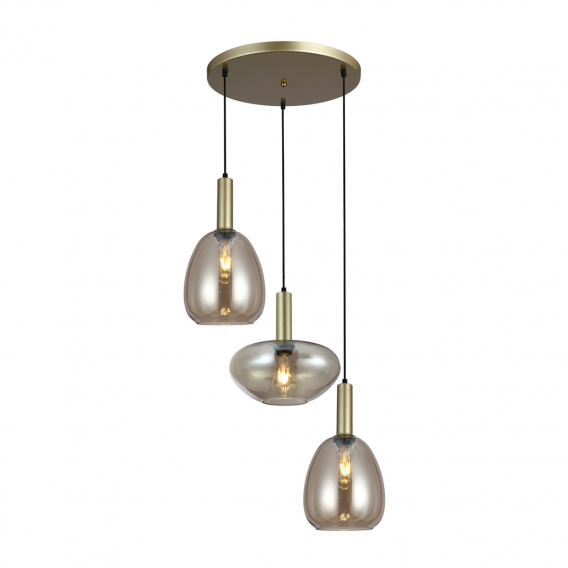 Obrázok pre Italux Gater PND-23541-3-GD-CH závesné svietidlo 3xE27 40W