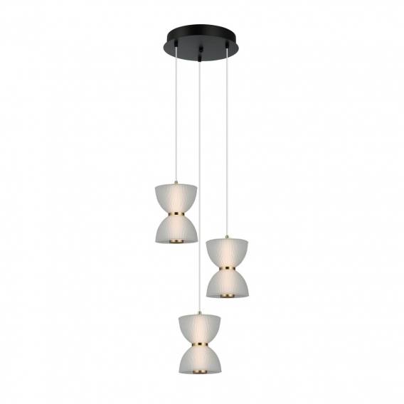 Obrázok pre Italux Tica PND-83949-3-BK závesné svietidlo LED 22W 950lm 3000K