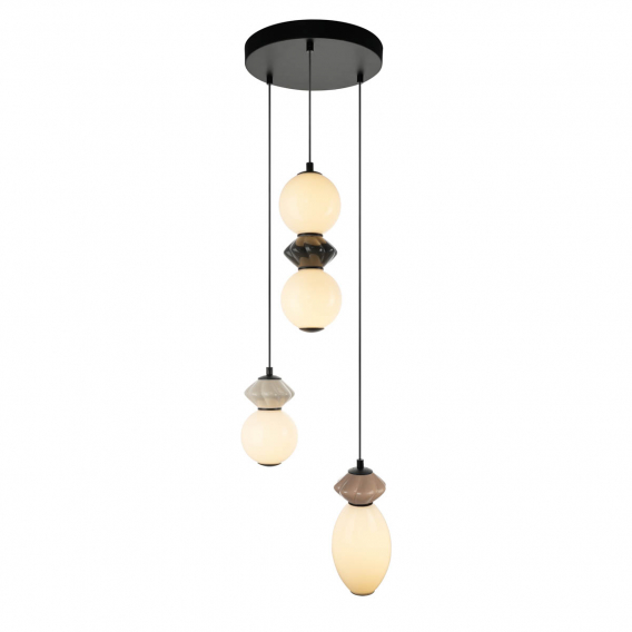 Obrázok pre Italux Balos PND-94921-4R-BK závesné svietidlo LED 19W 1400lm 3000K