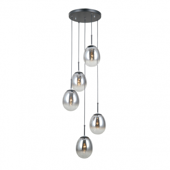 Obrázok pre Italux Meolo PND-40825-5-BK závesné svietidlo 5xE14, max. LED 5W
