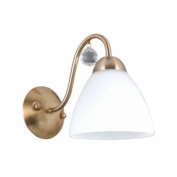 Obrázok pre Italux Lugano WL-5643-1-HBR nástenné svietidlo 1xE27 40W mosadz