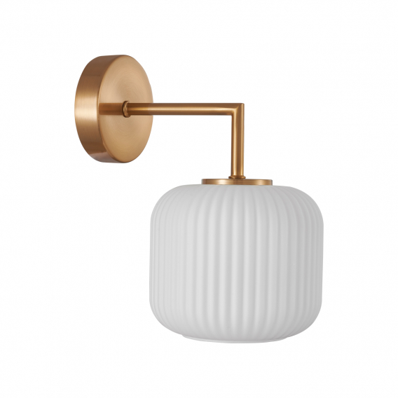Obrázok pre Italux Fosse WL-408817-1-HBR-WH nástenné svietidlo 1xE27 40W zlatá