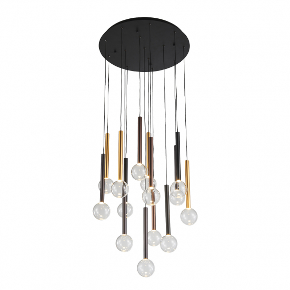 Obrázok pre Závesné svietidlo Italux Alinos PND-24019-14A-BK LED 58W 3000K 4400lm