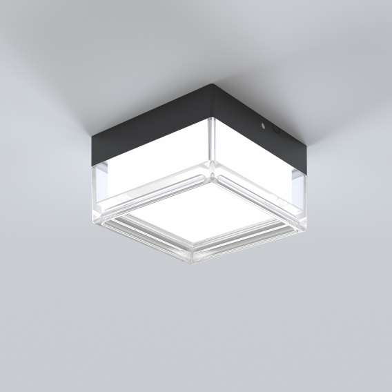 Obrázok pre Italux Nefis PLF-53628-BK stropné svietidlo LED 9W 960lm 2800K/4000K/6000K IP65