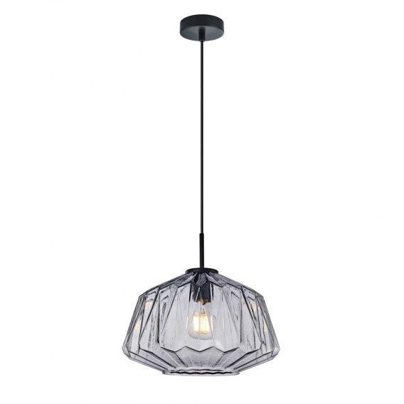 Obrázok pre Italux Antita PND-3644-1-BK-SG závesné svietidlo E27 40W dymové sklo