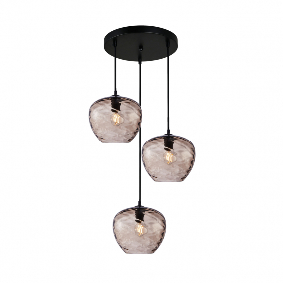 Obrázok pre Italux Bresco PND-3033-3A-BK-CF závesné svietidlo 3xE27 40W