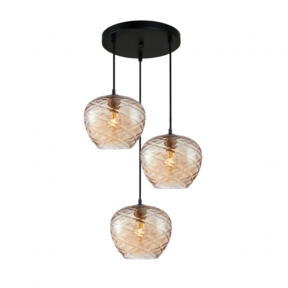 Obrázok pre Italux Bresco PND-3033-3A-BRO-AMB závesné svietidlo 3xE27 40W