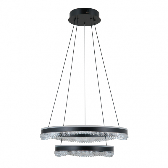 Obrázok pre Italux Morte PND-34535-2L-BK závesné svietidlo LED 70W 4900lm 3000K/4000K/6000K