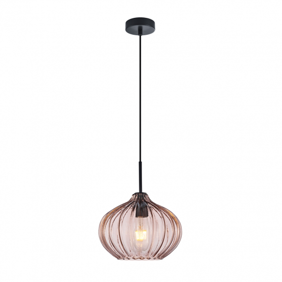 Obrázok pre Italux Pansol PND-2940-1S-BK-CF závesné svietidlo 1xE27 40W