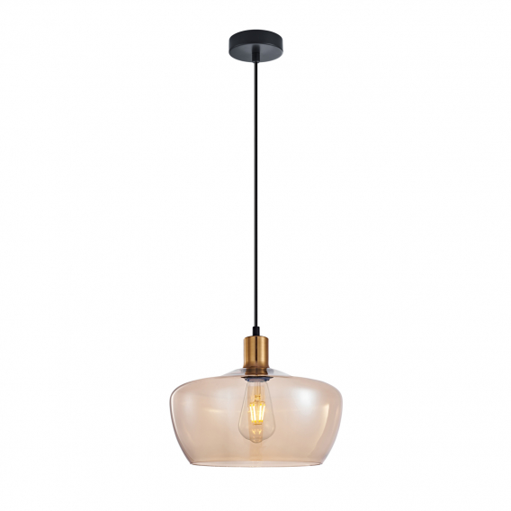 Obrázok pre Italux Parola PND-3636-1-BRO-AMB  závesné svietidlo 1xE27 40W