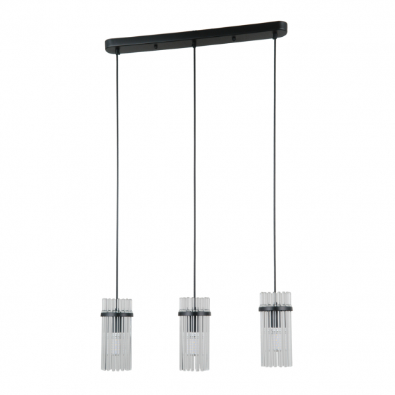 Obrázok pre Italux Merto PND-40930-3B-BK závesné svietidlo 3xE14 40W