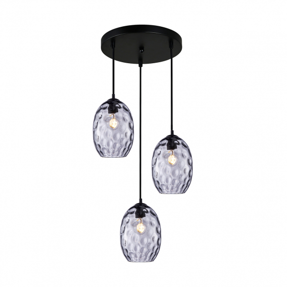 Obrázok pre Italux Novala PND-3031-3A-BK-SG závesné svietidlo 3xE27 40W