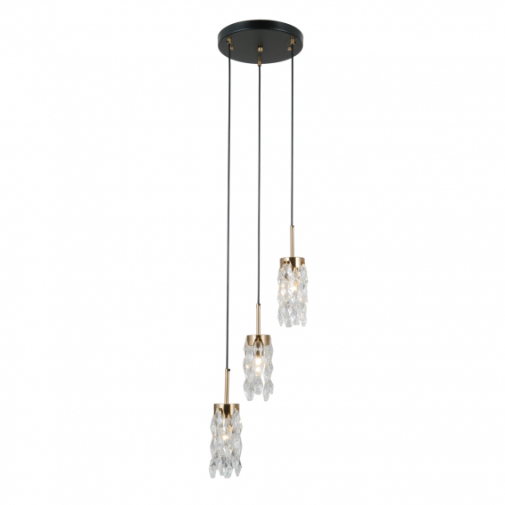Obrázok pre Italux Zorta PND-33588-3-HBR-BK závesné svietidlo 3xE14 40W