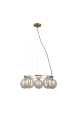 Obrázok pre Italux Molite PND-1098-5R-HB závesné svietidlo 5xG9 zlatá,jantár