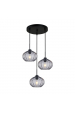 Obrázok pre Italux Pansol PND-2940-3AS-BK-SG2 závesné svietidlo 3xE27 40W